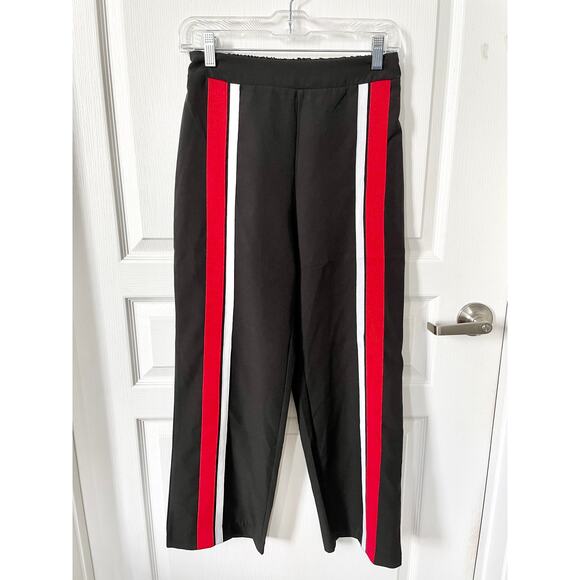 Tiger Mist Highway Culottes Cropped Pants Track Stripe Black Small - Picture 7 of 11